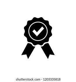 Approved or Certified Medal Icon Vector