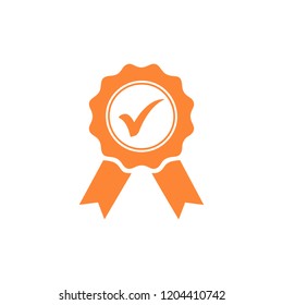 Approved or Certified Medal Icon Vector