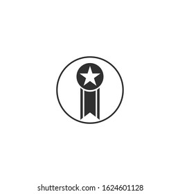 Approved or certified medal Icon vector sign isolated for graphic and web design. medal symbol template color editable on white background.