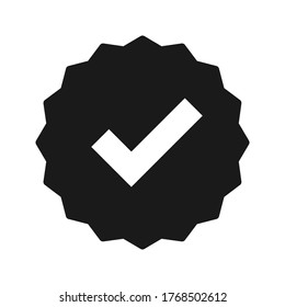 Approved or certified medal icon vector illustration flat style in trendy design. color editable