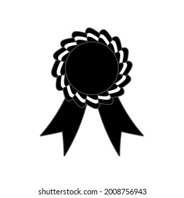 Icono de medalla aprobado o certificado ilustración vectorial estilo plano en el diseño de moda. Color editable de la ilustración del vector aislado en el fondo en blanco.