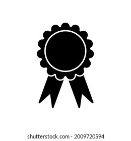 Approved or certified medal icon vector illustration flat style in trendy design. Vector illustration color editable isolated on blank background.