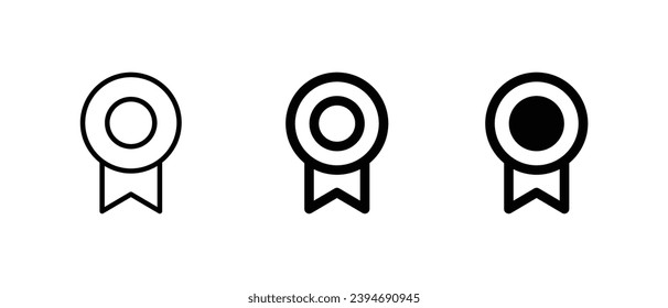 Icono de medalla aprobado o certificado para aplicaciones web, ui y móviles
