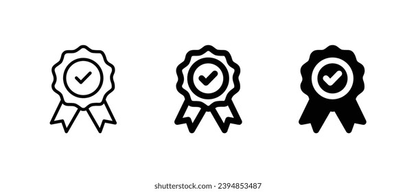 Approved or Certified Medal Icon vector illustration for web, ui, and mobile apps