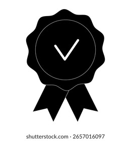 Botón de Ilustración vectorial de íconos de medallas aprobado o certificado para servicios de redes sociales, foros de Internet, Sitios web de noticias y blogs. Icono con calculadora plana.   Trazo editable. Estilo plano Eps 10