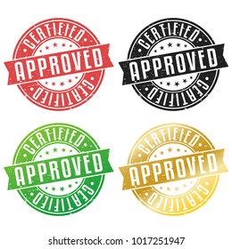 Approved Certified Quality Original Stamp Design Stock Vector (Royalty ...