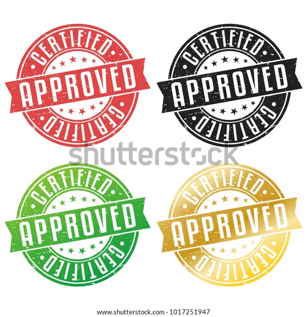 Approved Certified Quality Original Stamp Design Stock Vector (Royalty ...