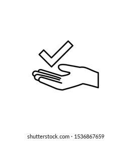 approved, check icon, symbol design template