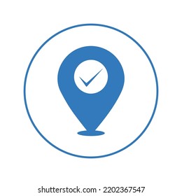 Approved check mark location icon | Circle version icon |
