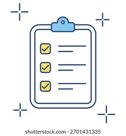 Icono de lista de comprobación aprobada, Tareas verificadas, Lista de comprobación completada, Aprobación confirmada, Validación de tarea, Vector