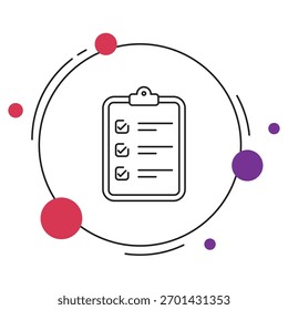Ícone de Lista de Verificação Aprovada, Tarefas Verificadas, Lista de Verificação Concluída, Aprovação Confirmada, Validação de Tarefa, vetor