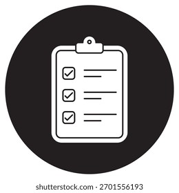 Ícone de Lista de Verificação Aprovada, Tarefas Verificadas, Lista de Verificação Concluída, Aprovação Confirmada, Validação de Tarefa, vetor