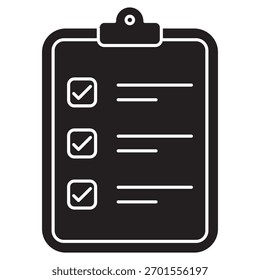 Ícone de Lista de Verificação Aprovada, Tarefas Verificadas, Lista de Verificação Concluída, Aprovação Confirmada, Validação de Tarefa, vetor