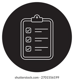 Ícone de Lista de Verificação Aprovada, Tarefas Verificadas, Lista de Verificação Concluída, Aprovação Confirmada, Validação de Tarefa, vetor