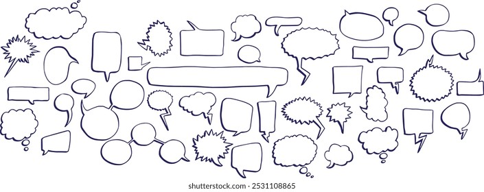 Approved, Checkmark box and Social media message.Speech bubble collection . Cloud speech bubbles collection.