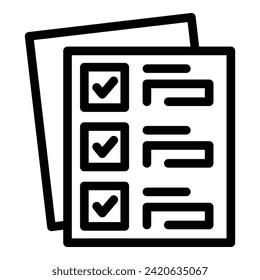 Approved chemistry test icon outline vector. Class experiment. Science lab