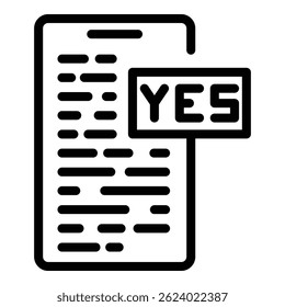 Approved code icon outline vector. Cms development. Website design