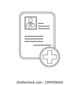 Approved Curriculum Vitae plus icon. Element of HR for mobile concept and web apps icon. Outline, thin line icon for website design and development, app development