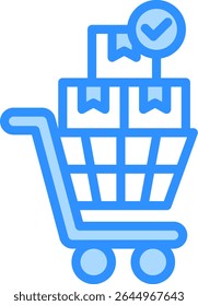 Approved Delivery Icon Blue Color Vector Illustration