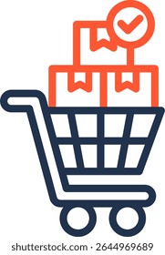 Approved Delivery Icon Color Line Vector Illustration