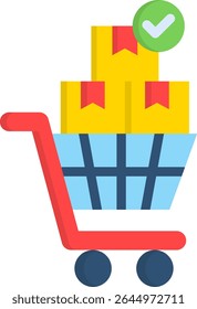 Approved Delivery Icon Flat Vector Illustration