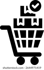 Approved Delivery Icon Glyph Vector Illustration