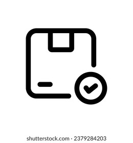 Approved Delivery icon in trendy outline style isolated on white background. Approved Delivery silhouette symbol for your website design, logo, app, UI. Vector illustration, EPS10.