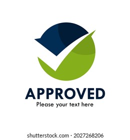 Approved design logo template illustration