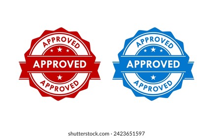 Approved design  logo template illustration