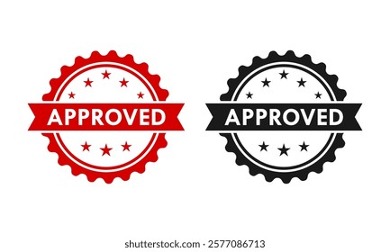 Approved design  logo template illustration