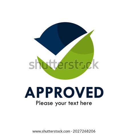 Approved design logo template illustration