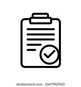 Ícone de Tarefa de Lista de Verificação de Documento Aprovado Concluída