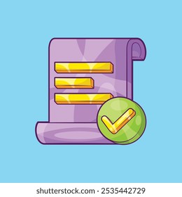 Approved Document File Vector Illustration for Business and Finace Design Element