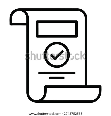 Approved document icon displaying verification on scroll