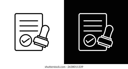 Approved document icon Graphic vector set for ui design