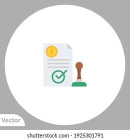 Vector de signo de icono de documento aprobado,Símbolo, ilustración de logotipo para web y móvil