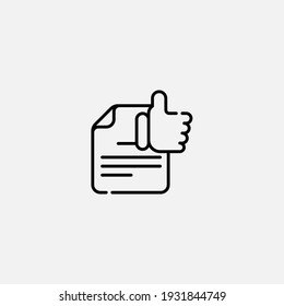 Approved document icon sign vector,Symbol, logo illustration for web and mobile