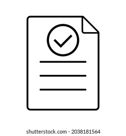 Approved document icon simple vector. Certificate mark. Complete qualification on white background
