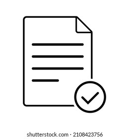 Approved document icon simple vector. Certificate mark. Complete qualification on white background
