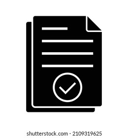 Approved document icon simple vector. Certificate mark. Complete qualification on white background