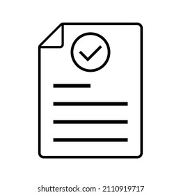 Approved document icon simple vector. Certificate mark. Complete qualification on white background