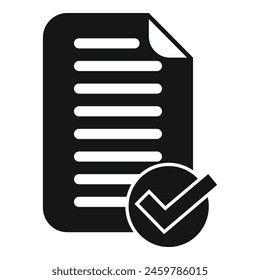 Approved document icon simple vector. Seal paper. Approval page form