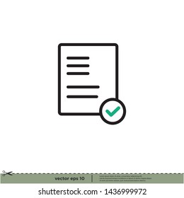 approved document icon symbol design element