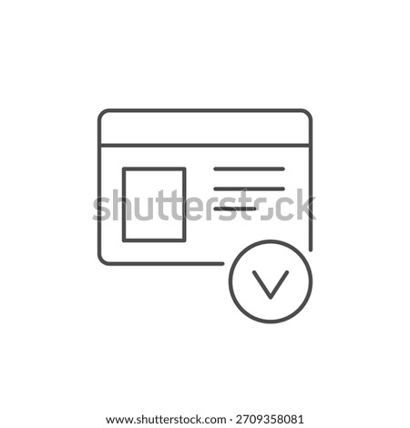 Approved document line outline icon