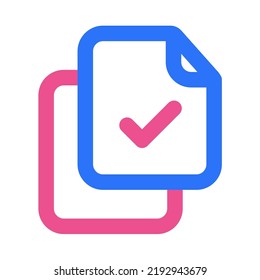 Approved Files Icon Two Tone Color
