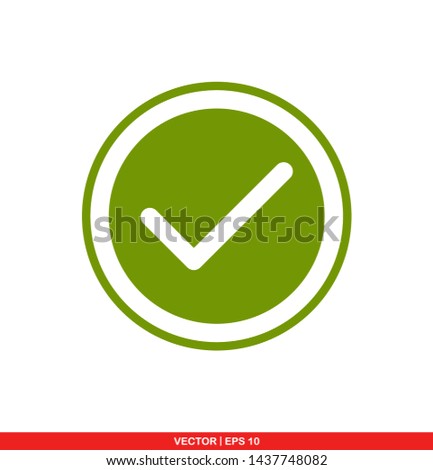 Approved flat icon, vector illustration on white background