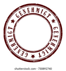 approved (german) grunge stamp, vector illustration