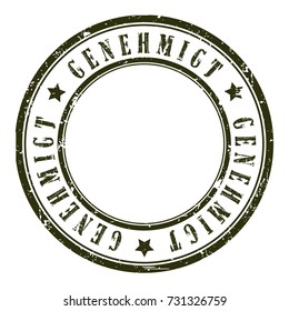 approved (german) grunge stamp, vector illustration
