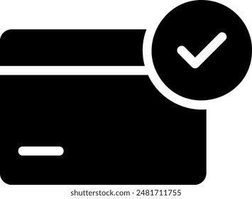 approved glyph icon illustration vector