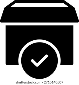 approved glyph icon illustration vector